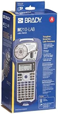 Brady M210-LAB Portable Label Printer, Blue/Gray, 9.5 in H x 4.5 in W x 2.5 in D