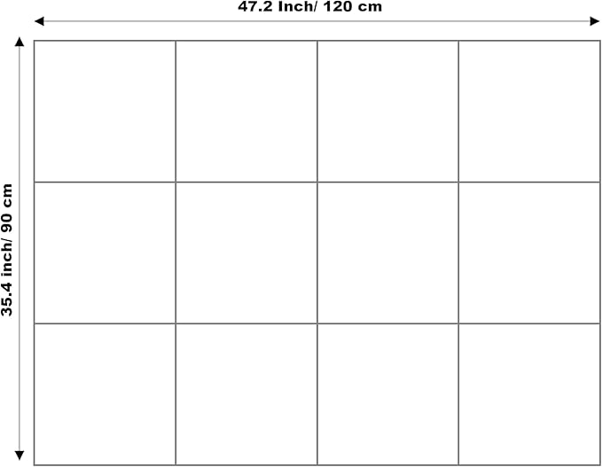 Large Cork Board Alternative - 12-Pack Felt Wall Tiles with Safe Removable Adhesive Tabs, Cork Wall Tiles Bulletin Board Home Office Essentials - Gray Marble