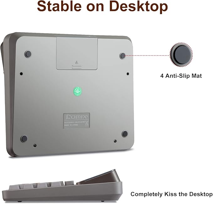 Comix Desktop Calculator, Large Computer Keys, 12 Digits Display, Champaign Gold Color Panel, C-2735