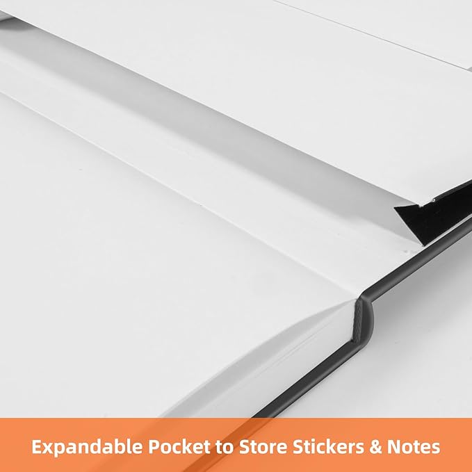 BOSSAND Lined Journal Notebooks, 6 Pack A5 Journals for Writing, 200 Pages 100 GSM Thick College Ruled Paper, Hardcover, 8.25 inches x 5.75 inches, Black