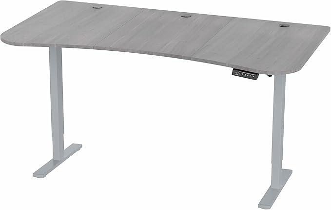 VIVO Electric 63 x 32 in Standing Desk, Memory Height Adjustment, 1B Series, Dark Gray Top Gray Frame, DESK-KIT-1G1G
