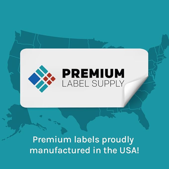 Premium Label Supply Bright Neon Color Fluorescent Sticker Labels - 1.75" x 0.5" Return Address Labels - (Fluorescent Red, 80,000 Labels)