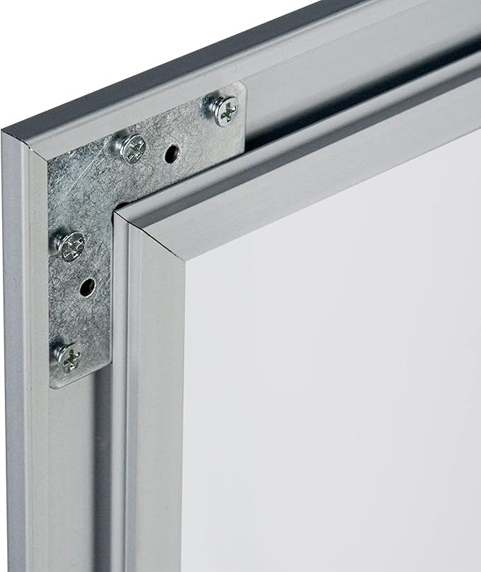 Locking Enclosed Bulletin Board Aluminum Cork Memo Board Wall Mount Noticeboard with Rubber Seal Tamperproof Single Door Display Case for Indoor Or Outdoor Use, 26.8×20 in