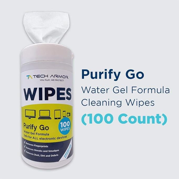 Tech Armor Cleaning Wipes - Screen Wipes for TV Screen, Computer Screen, for Laptop, Phone, Ipad - Computer Electronic kit - 100 Wipes