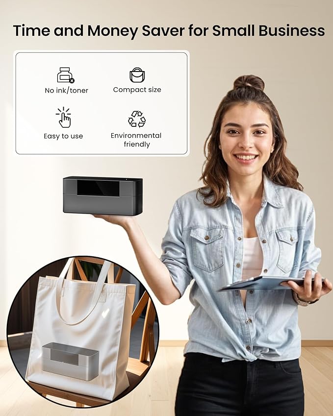 Itari Shipping Label Printer, 245BT Thermal Label Printer 4x6, Bluetooth Label Printers for Small Business, Support iOS, Android, Windows, Amazon, Shopify, USPS