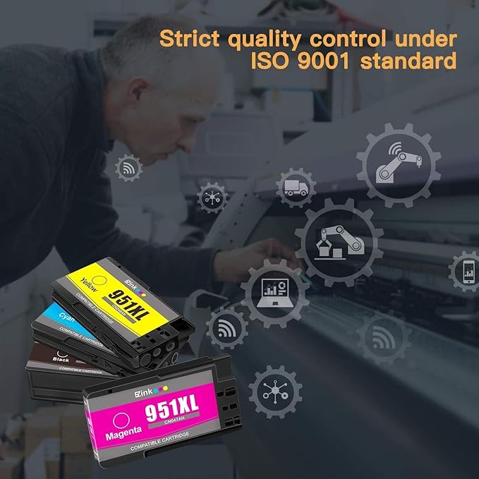 E-Z Ink Compatible Ink Cartridge Replacement for HP 950XL 951XL 950 XL 951 XL for OfficeJet Pro 8610 8600 8615 8620 8625 8100 276dw 251dw (3 Black, 2 Cyan, 2 Magenta, 2 Yellow),9 Combo Pack