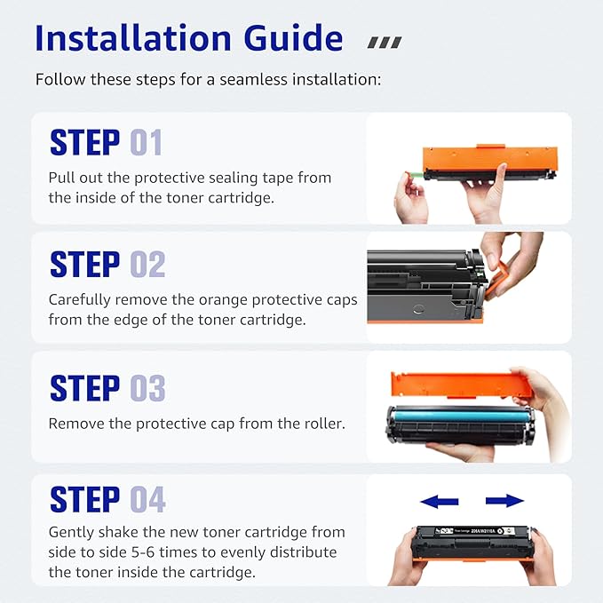 CMYBabee Compatible Toner Cartridge Replacement for HP 206A 206X for Color Laserjet Pro MFP M283fdw M283cdw M283fdn M282mw Pro M255dw M255nw M283 M255 Printer W2110A W2110X High Yield (BCMY, 4-Pack)