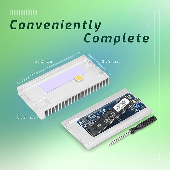 OWC Express 1M2 40Gb/s Portable NVMe SSD USB4 (Thunderbolt Compatible/USB-C) Ultra Fast External SSD Drive with Aluminum Heat Sink Enclosure (Enclosure Only)