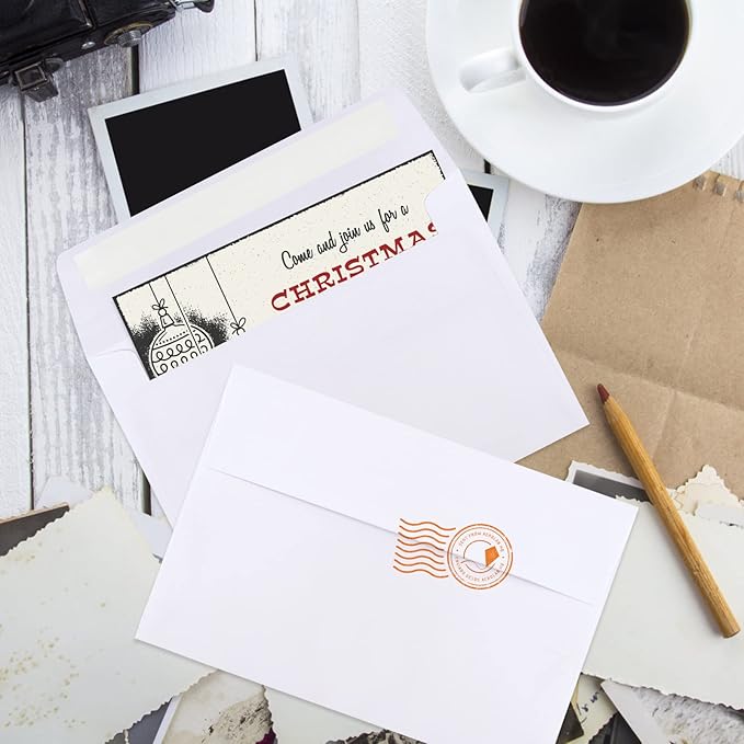 Joyberg 70 Packs A4 Envelopes, White, 4x6 Photo, Self Seal for Invitations, Weddings, Baby Shower, Photos, Postcards, Greeting Cards, Mailing