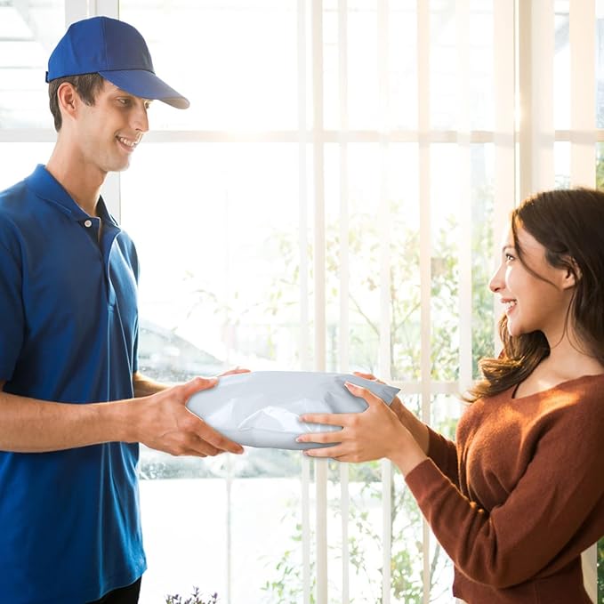 120-Piece White Poly Mailers - 6x9 Inch Shipping Envelopes with Self-Adhesive Seal, Waterproof and Tear-Proof Postal Bags