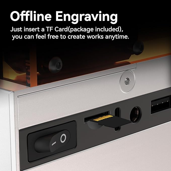 TOOCAA 20W Laser Engraver with Air Assist, No-Charge Software, Laser Cutter and Engraver Machine with Enclosure,Status Atmosphere Light for Tumblers Wood Metal Acrylic