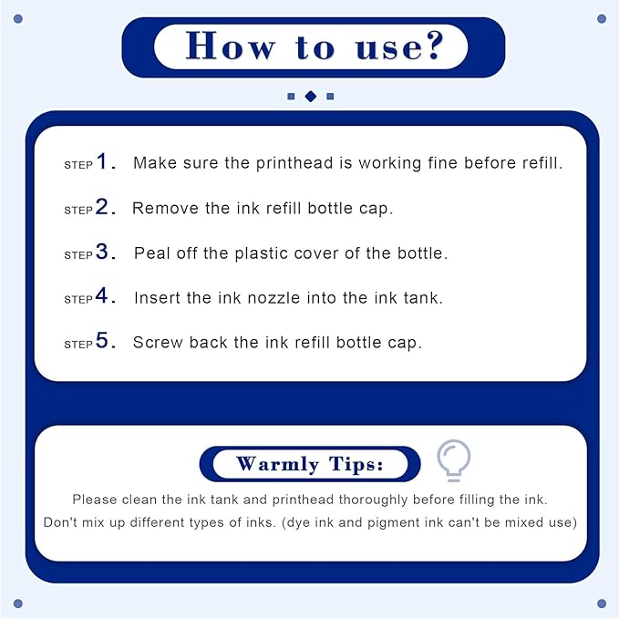 Pristar Compatible with HP 31 32XL Ink Bottle Set Compatible with HP Smart Tank 7301 7001 7602 5000 6001 5101 5102 5103 Plus 651 551 455 457 450 All-in-One Printer (165 ML 32XL Black Ink 100 ML 31 CMY