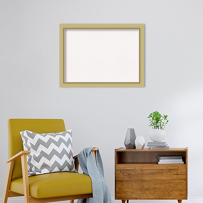 Amanti Art White Cork Board for Wall, 23x31 Vision Board with Gold Frame, Medium Corkboard Office Decor for Home Organization, Casual Corkboard Pinboard to display items for home organization