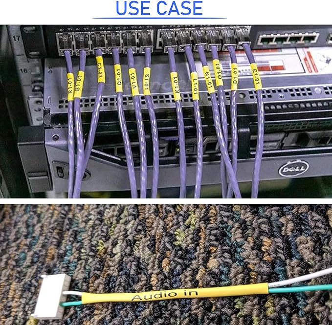 10 Pack Compatible for Brother P-Touch HSe-651 HSe651 HS-651 HS651 Black on Yellow 23.6mm 0.92'' Heat Shrink Tubing Label Tape for Wire Cable use in PT-P900 D800W P710BT P700 Label Printer