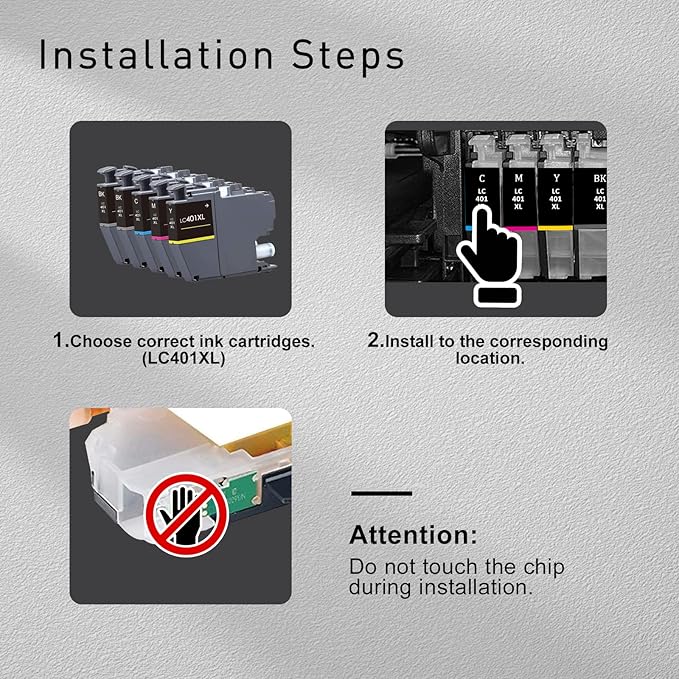 LC401XL Compatible Ink Cartridges Replacement for Brother Ink Cartridges LC401 Black to Use with Brother MFC-J1010DW MFC-J1012DW MFC-J1170DW Printer (1Black)