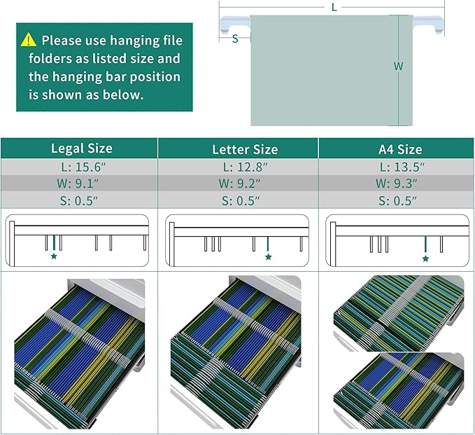 YITAHOME 3 Drawer Mobile File Cabinet, Metal Vertical File Cabinet with Lock, Filing Cabinet Under Desk fits Legal/A4 Size for Home Office, Fully Assembled, White