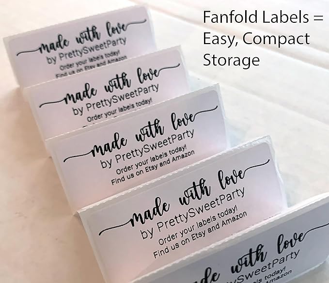 White Address Labels for Business - Personalized Return Address Labels, Custom Mailing Labels, Shipping Stickers for Envelopes and Packages (Serif Font)