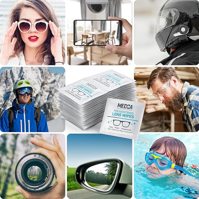 Premoistened Lens and Glass Cleaning Wipes - Portable Travel Cleaner for Glasses, Camera, Cell Phone, Smartphone, and Tablet - Disposable, Quick Drying, Streak Free - Bulk Pack of 5000