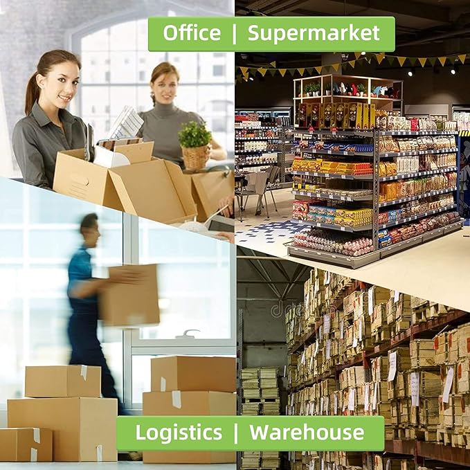 Compatible 4" x 2" Direct Thermal Labels Replacement for Barcodes Postage Address Shipping Compatible with Rollo & Zebra Desktop Printers Adhesive & Perforated (12 Rolls, 750 Labels/Roll)