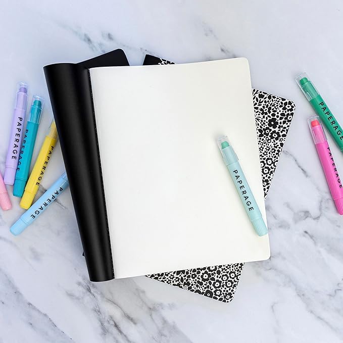 PAPERAGE Soft Cover Lined Journal Notebook, 2 Pack, (Lavender), 100 Pages, Large 7.5 inches x 9.5 inches, College Ruled, Ideal for Note Taking & Travel Journal