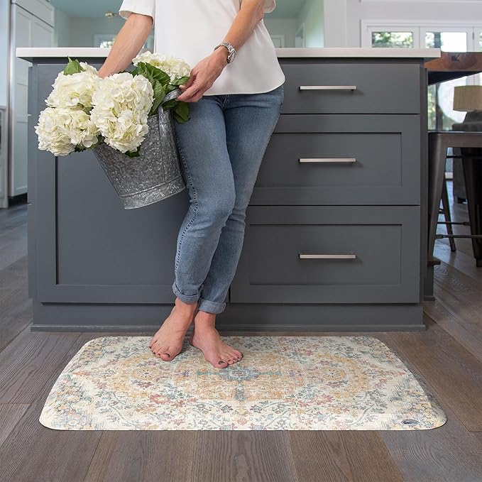 GelPro Elite Premium Gel + Foam 3/4" Thick Anti-Fatigue Floor Mat Citrus-20" x 36", Taryn Sunny Citrus