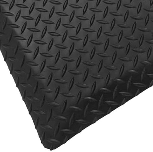 Rhino Mats, American Classic Diamond Anti-Fatigue Mats, Industrial Ergonomic Comfort Standing Mat for Work, Home, Garage, Office, Kitchen or Anywhere (Black 1" Thick, 3 FT. x 7 FT.)