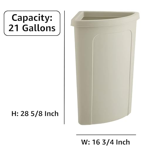 Recycling Bin, 21 Gallon Corner Round Trash Can, Crack-Resistant, Commercial Durable Garbage Can, Reinforced Bottom, Ideal for Home, Kitchen, Bar, Hotel, Restaurant, School