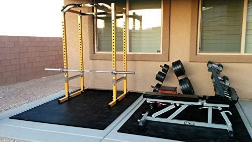 American Floor Mats - Heavy Duty Stall Tiles - Stable/Horse Flooring - Thick, Durable Rubber Solid Black 6 Border Tiles 3/4" Thick Expansion Set