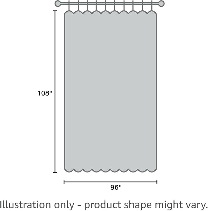 BONZER Room Divider Curtain Screen Partitions Total Privacy Wall Wide Blackout Curtains for Shared Room, 96L x 108W Inch (8L x 9W ft), 1 Panel, Greyish White