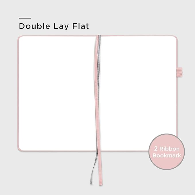 &And Per Se Blank Journal Notebook, 160 Pages, 5.7 x 8 inches College Ruled Thick Paper Notebook Journals for Writing, Hardcover Notebook(1 Pack, pink)