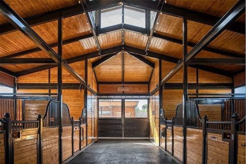 American Floor Mats - Heavy Duty Stall Tiles - Stable/Horse Tiles - Thick, Durable Rubber Flooring Solid Black 1 Border Tile 1/2" Thick