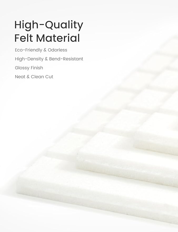 Bumusty Large Cork Board Alternative-47 x35 Felt Bulletin Board Tiles, with 30 Pushpins, 70 Adhesive Tabs, 12-Pack Slat Wall Paneling, Cork Boards for Office Push Pin Board Felt Board-Milky White