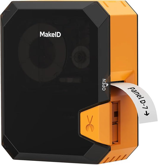 Makeid P31 Industrial Label Maker, Thermal Transfer Label Printer Portable Bluetooth Labeler with 0.71" W x 26.24ft L Label, Wire and Cable Labeling Machine for Job Sites, Fast Creat and Print Label