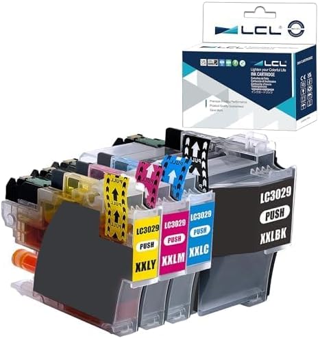 LCL Compatible Ink Cartridge Replacement for Brother LC3029 XXL LC3029BK LC3029C LC3029M LC3029Y High Yield MFC-J6535DW J6535DWXL J6935DW J5830DW J5830DWXL J5930DW (4-Pack Bk Cyan M Y)