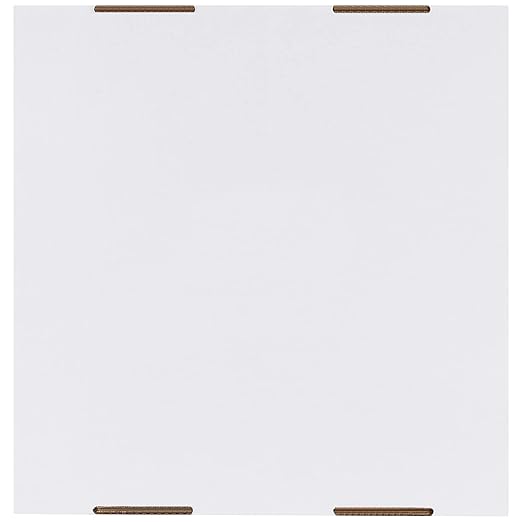 AVIDITI 40 or 50 Gallon Corrugated Cardboard Trash Can and Recycling Bin Lids (10-Pack) 18"L x 18"W x 3"H, White, Reusable and Disposable Garbage Lid for Parties and Outdoor Events