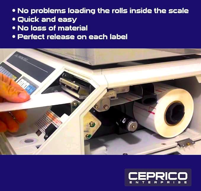 CEPRICO - Customizable CĀS Scale Labels - 48 Rolls of Thermal Printing Scale Labels – Compatible with CĀS LST-8020 | UPC Ingredient | Ideal for Supermarkets, Retailers and Grocery Stores