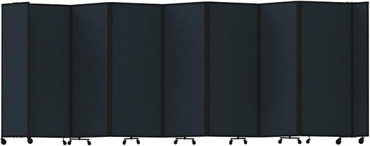 Versare Room Divider 360 Portable Wall Partition | Folding Panels | Large Freestanding Divider | Locking Wheels | Temporary Room Separator