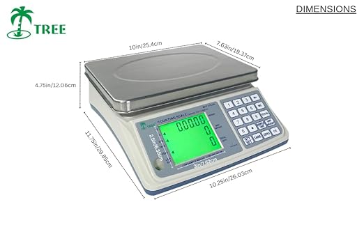 TREE MCT 16 Plus MID Counting Scale - 16 LB Capacity, 0.0005 LB Accuracy, LCD Display, for Precise Inventory Counting in Laboratories & Businesses