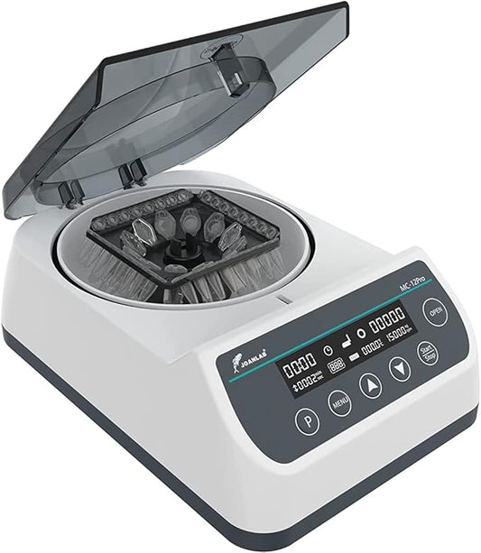 Lab High Speed Centrifuge Machine Bechtop Microcentrifuges 3 in 1 Rotor for 0.2/0.5/1.5/2mL Tube Capacity (12000RPM)