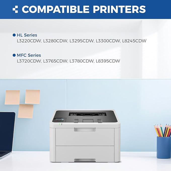DR229CL Drum Unit (Not Toner)4-Pack Replacement Compatible for Brother DR-229CL Imaging Drum MFC-L3720CDW MFC-L3780CDW HL-L3220CDW HL-L3280CDW HL-L3300CDW HL-L3295CDW L8245CDW MFC-L8395CDW Printer Set
