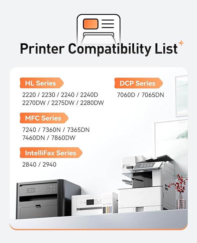 TN450 Black Toner Cartridge High Yield 2-Pack Replacement for Brother TN-450 TN-420 TN420 HL-2270DW HL-2280DW MFC-7360N MFC-7860DW DCP-7065DN HL-2230 HL-2240D MFC-7460DN FAX-2840 FAX-2940 Printer Ink