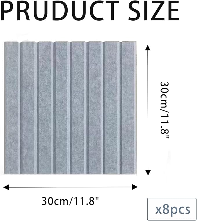 KEYIDE 8Pack Large Cork Boards for Walls, 12"x12" Felt Pin Board for Wall, Bulletin Board Tiles for Office Wall Decor (Beige)