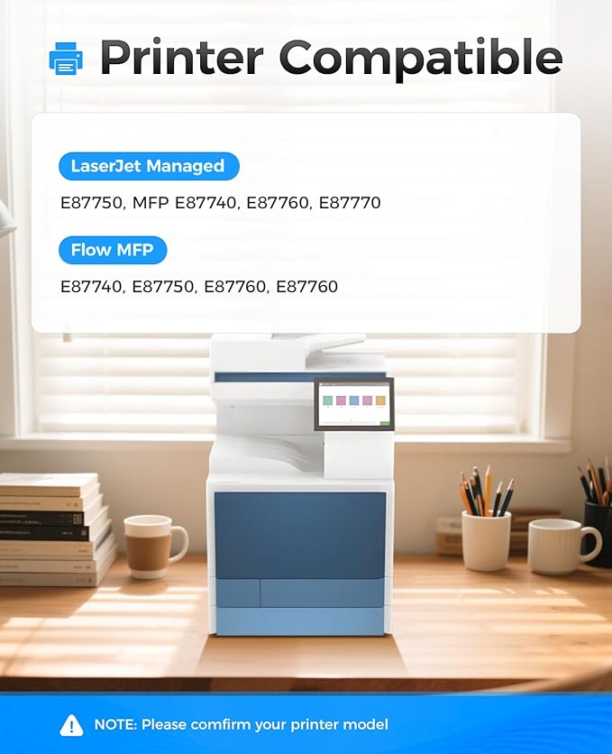 W9170MC W9171MC W9172MC W9173MC Toner Cartridge Set 4-Pack Compatible Replacement for HP Color Laserjet Managed E87750 MFP E87740 E87760 E87770 Flow MFP E87740 E87750 E87760 E87760 Printer Ink Copier