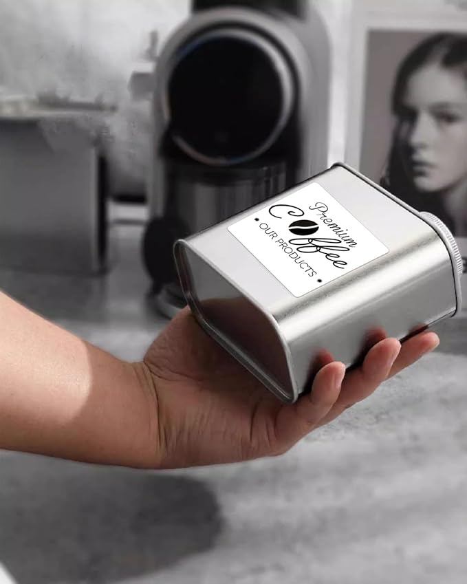 2 Inch White Square Thermal Sticker Labels, Self-Adhesive Direct Thermal Labels,DIY Design, QR Code, Name Tag, Brand Label,Gift Label (White 600 PCS/1 Roll)