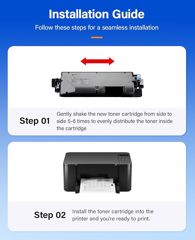 TK-5272 TK5272 Toner Cartridge 4-Pack High Yield Replacement for Kyocera TK-5272K TK-5272C TK-5272M TK-5272Y Compatible with ECOSYS M6235cidn M6630cidn M6635cidn P6230cdn Laser Printer Ink Black Color