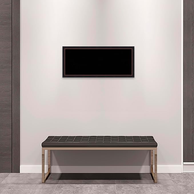 Amanti Art Black Cork Board for Wall, 14x32 Vision Board with Black Wood Frame, Medium Corkboard Office Decor for Home Organization, Casual Corkboard Pinboard to Display Items for Home Organization