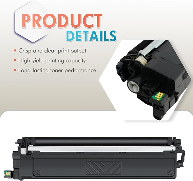 TN229XL TN229 Toner Cartridges 4 Pack MFC-L3780CDW MFC-L3720CDW Compatible for Brother TN229 TN229XL HL-L3280CDW HL-L3220CDW HL-L3300CDW HL-L3295CDW Printer TN 229XL TN-229XLBK/C/M/Y High Yield