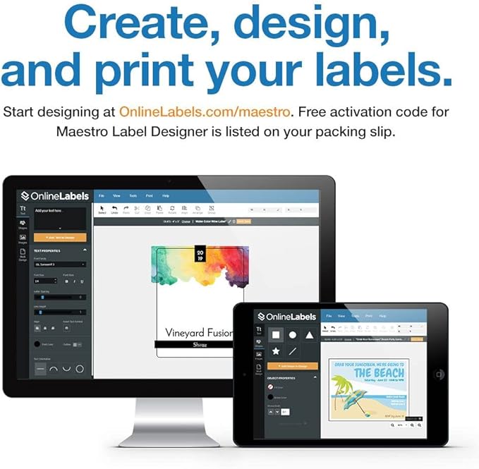 3 x 2 Rectangle Labels - Permanent, White Matte - Wax Melt, Soap, Address Labels - Pack of 2,500 Labels, 250 Sheets - Inkjet/Laser Printers - Online Labels