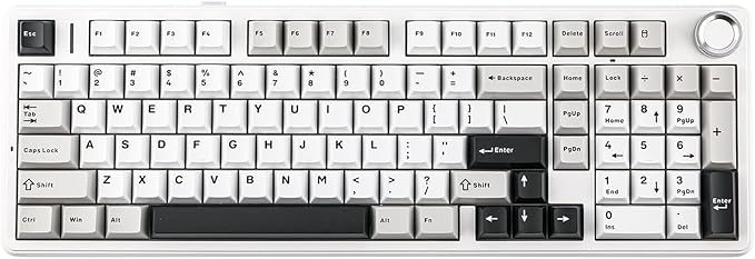 x Aula F99 Pro Wireless Mechanical Gaming Keyboard, Hot Swappable Custom Cream Keyboard with RGB Backlit, Pre-lubed Linear Switches, Gasket Structure PBT Keycaps Blutooth Keyboards for PC Xbox