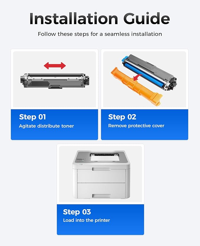 TN223 Toner Cartridge Set 4-Pack Replacement for Brother TN-223 TN227 Compatible with HL-L3270CDW HL-L3210CW MFC-L3770CDW HL-L3290CDW MFC-L3750CDW L3710CW HL-L3230CDW L3230CDN Printer Ink Color Black